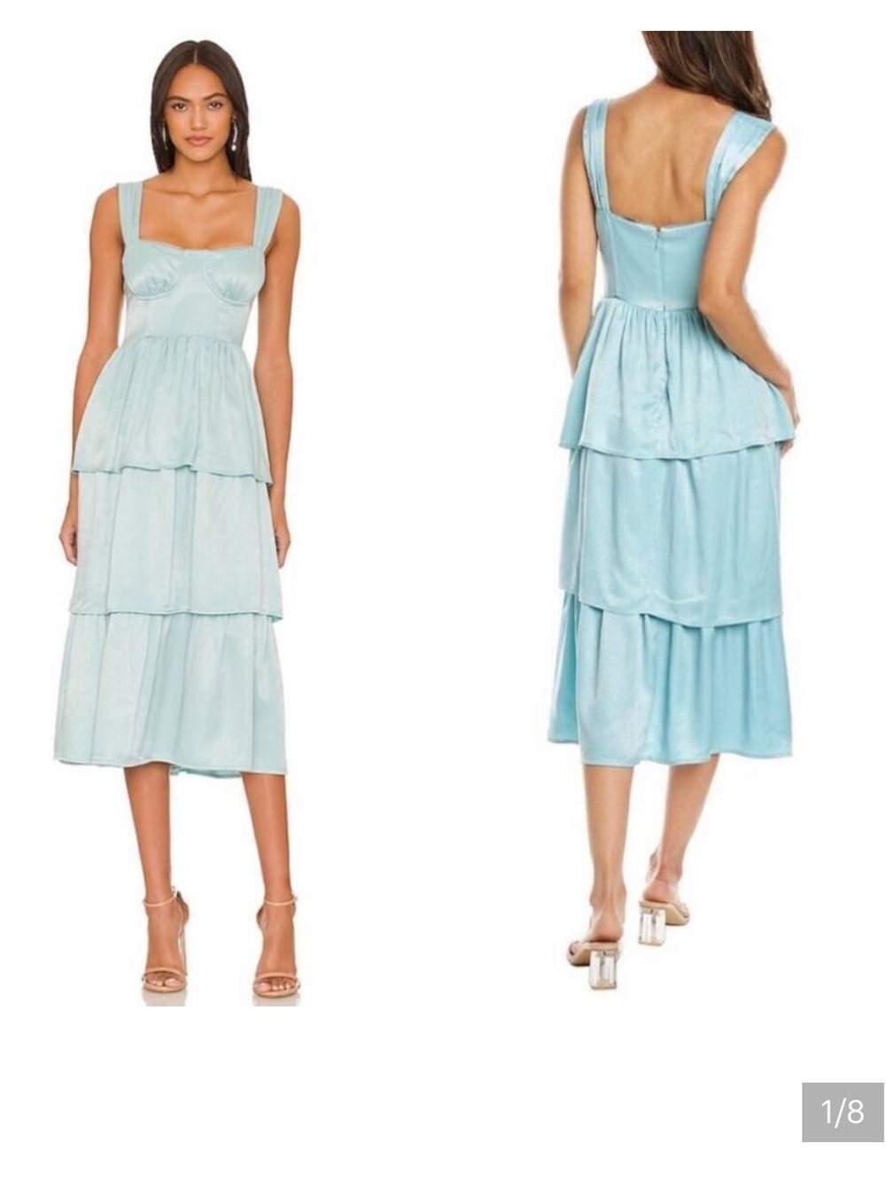 We wore whatPale Blue Tiered Midi Dress